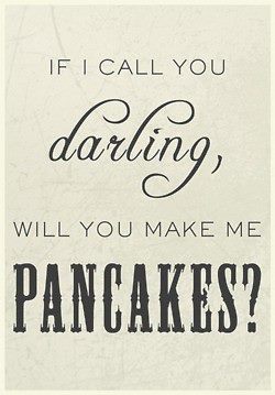 If I call you darling