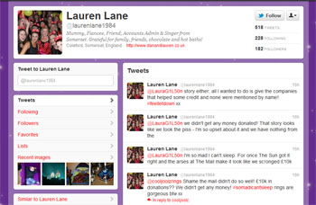lauren lane twitter saves her wedding